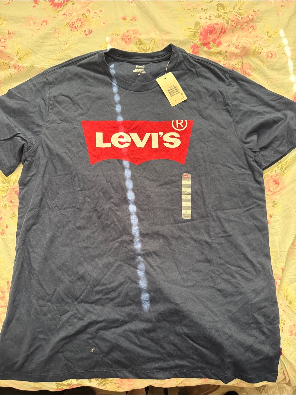 Levi's Navy Short Sleeve Tee with Red Logo